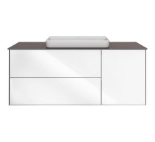 Тумба под раковину Kerama Marazzi Plaza Modern 120 PLB.M.120.3\WHT подвесная Белая глянцевая