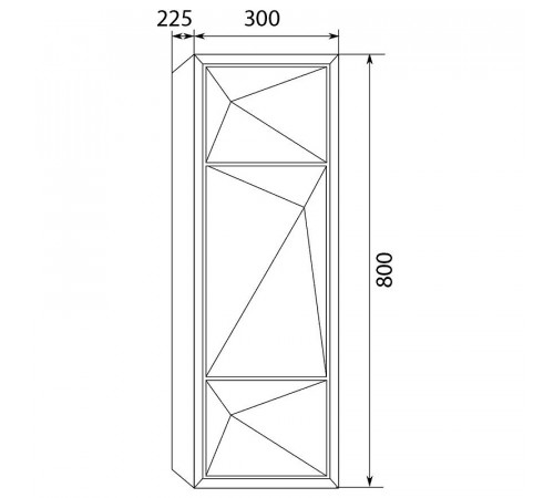 Шкаф пенал Marka One Romb 30П L У73558 подвесной White