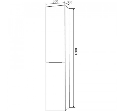 Шкаф пенал Marka One Idalgo 30П R У73144 подвесной Onyx