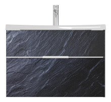 Тумба с раковиной Marka One Idalgo 75П У72786 подвесная Black stone
