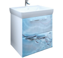 Тумба под раковину Marka One Visbaden 70П У72764 подвесная Blue marble