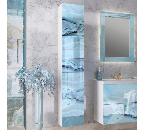 Зеркало Marka One Glass 60x80 У73245 с подсветкой Blue marble