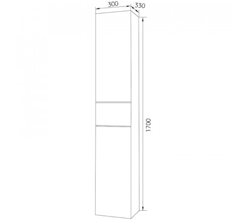 Шкаф пенал Marka One Lacio 30П R У73167 подвесной Onyx