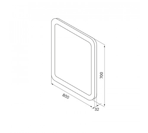 Зеркало Iddis Edifice 80 ЗЛП107 с подсветкой Белое