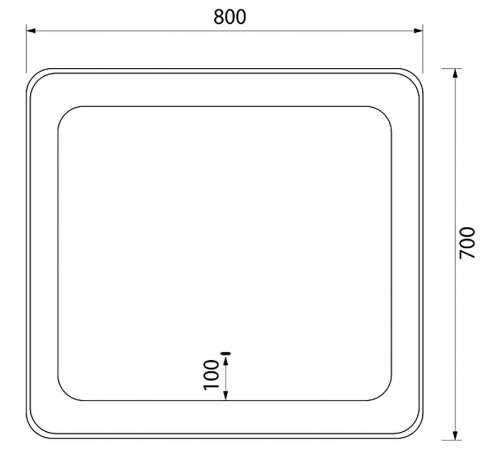 Зеркало Iddis Esper 80 ESP8000i98 с подсветкой Белое матовое c сенсорным выключателем и диммером