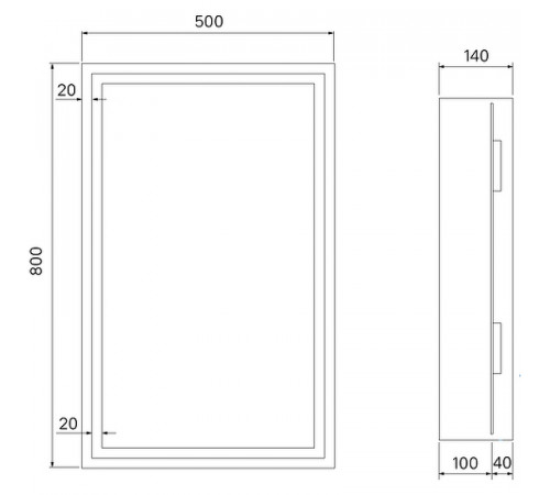 Зеркальный шкаф Iddis Zodiac 50 ZOD5000i99 с подсветкой Белый