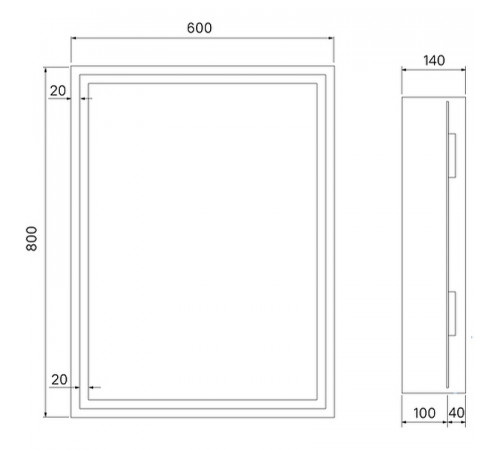 Зеркальный шкаф Iddis Zodiac 60 ZOD6000i99 с подсветкой Белый