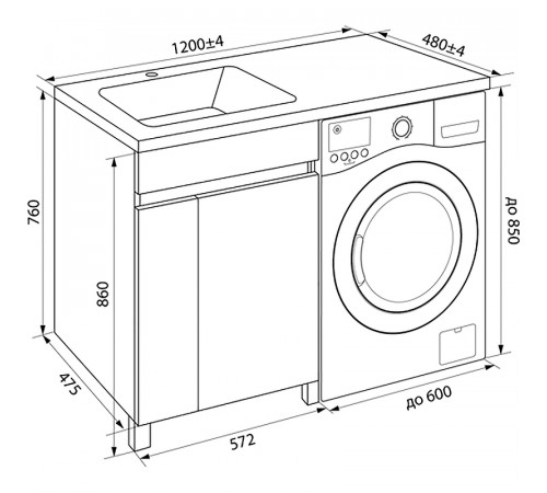 Тумба под раковину Iddis Optima Home 120 OPH120Di95 Белый