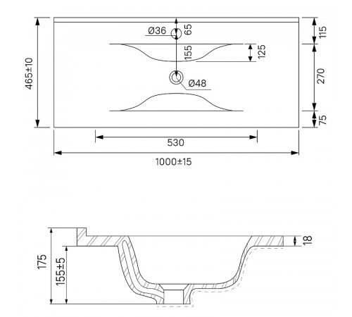 Тумба с раковиной Iddis Oxford 100 OXF10N1i95K Синяя