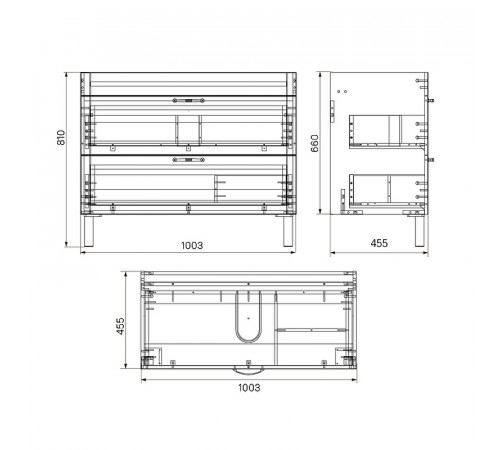 Тумба с раковиной Iddis Oxford 100 OXF10W1i95K Белая