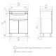 Тумба под раковину Volna Lake 60.2D.1Y tnLAKE60.2D.1Y-01 Белая