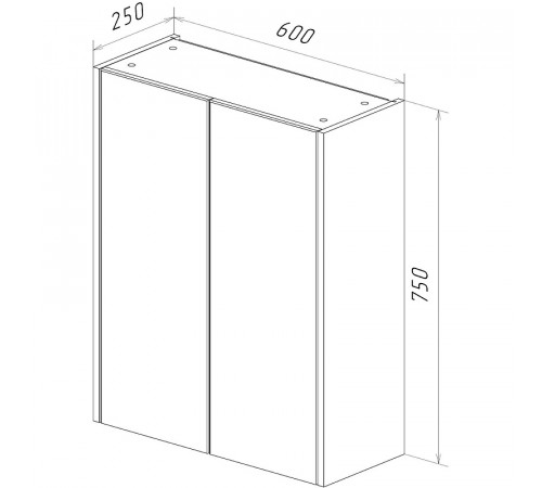 Подвесной шкаф Lemark Combi 60 LM03C60SH-Beton Бетон Белый глянец