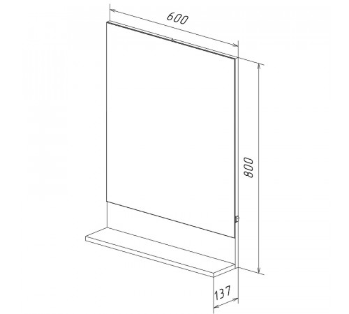 Зеркало Lemark Romance 60 LM07R60Z Белый глянец с кнопочным выключателем