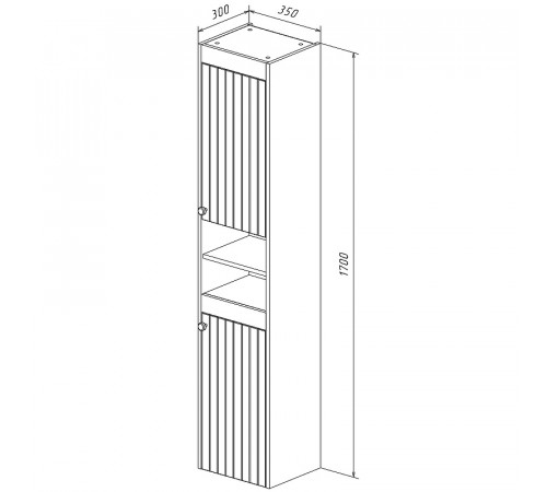 Шкаф пенал Lemark Romance 35 LM07R35P подвесной Белый глянец