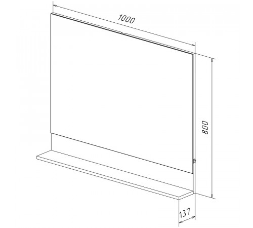 Зеркало Lemark Romance 100 LM07R100Z Белый глянец с кнопочным выключателем