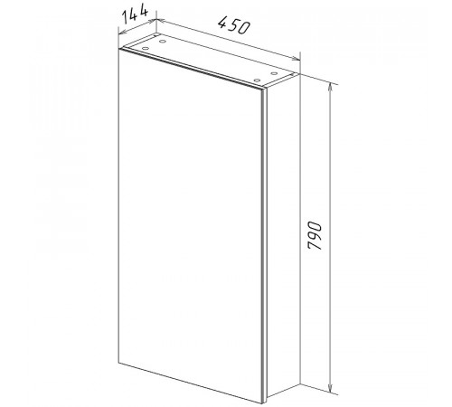 Зеркальный шкаф Lemark Universal 45 LM45ZS-U Белый глянец