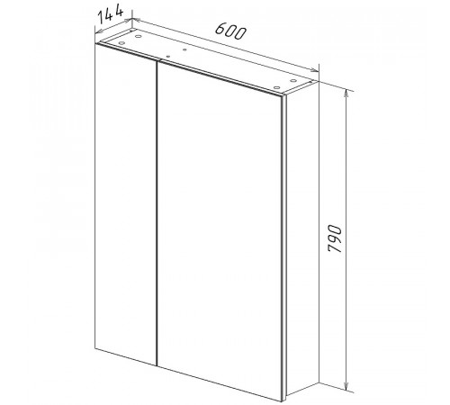 Зеркальный шкаф Lemark Universal 60 LM60ZS-U Белый глянец