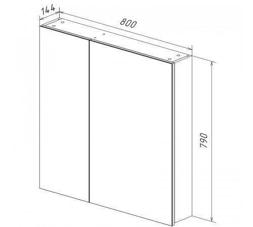 Зеркальный шкаф Lemark Universal 80 LM80ZS-U Белый глянец