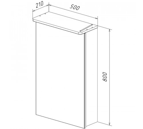 Зеркальный шкаф Lemark Zenon 50 LM50ZS-Z с подсветкой Белый глянец