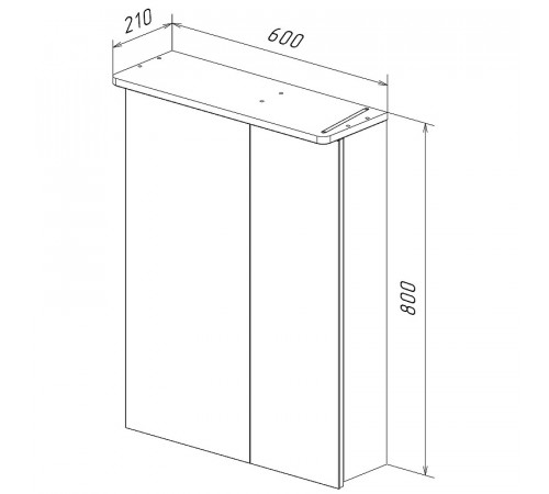 Зеркальный шкаф Lemark Zenon 60 LM60ZS-Z с подсветкой Белый глянец