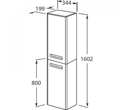 Шкаф пенал Roca The Gap 35 ZRU9302746 R подвесной Фиолетовый