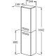 Шкаф пенал Roca The Gap 35 ZRU9302746 R подвесной Фиолетовый