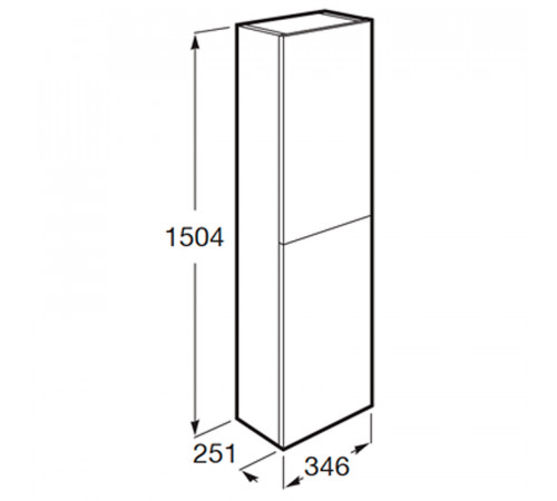 Шкаф пенал Roca The Gap 35 A857427806 подвесной Белый глянец