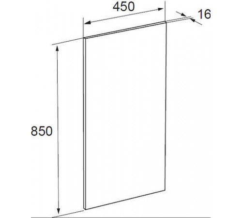 Зеркало Roca The Gap 45 ZRU9000090 с подсветкой (светильник сверху)