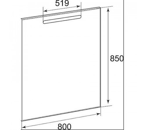 Зеркало Roca The Gap 80 ZRU9302689 с подсветкой с системой антизапотевания