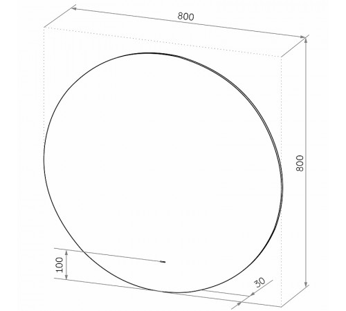 Зеркало Sintesi Deco 80 SIN-SPEC-DECO-80 с подсветкой с бесконтактным выключателем