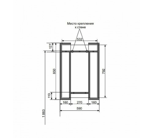 Зеркало Эстет Comfort Loft 60 ФР-00003603 Черное