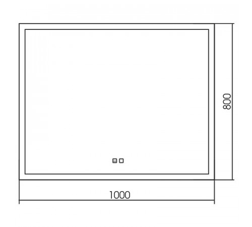 Зеркало Silver Mirrors Гуверт 100 LED-00002369 с подсветкой с подогревом с сенсорным выключателем, диммером и часами