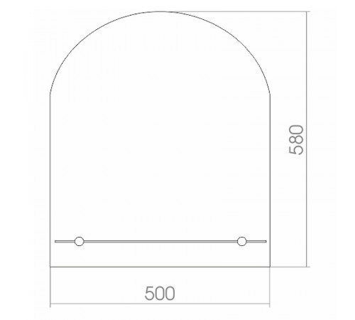 Зеркало Silver Mirrors Арка 50 00000006 с полкой
