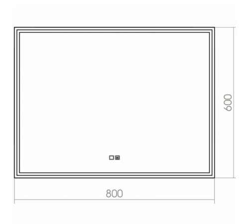 Зеркало Silver Mirrors Santana 80 LED-00002259 с подсветкой с сенсорным выключателем и подогревом