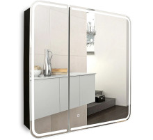 Зеркальный шкаф Silver Mirrors Alliance - BLACK 80 LED-00002611 с подсветкой Черный