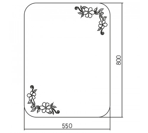 Зеркало Silver Mirrors Блум 55 ФР-00002363 с рисунком