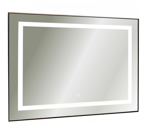 Зеркало Silver Mirrors Саурон 80 LED-00002509 с подсветкой Черное с сенсорным выключателем и диммером