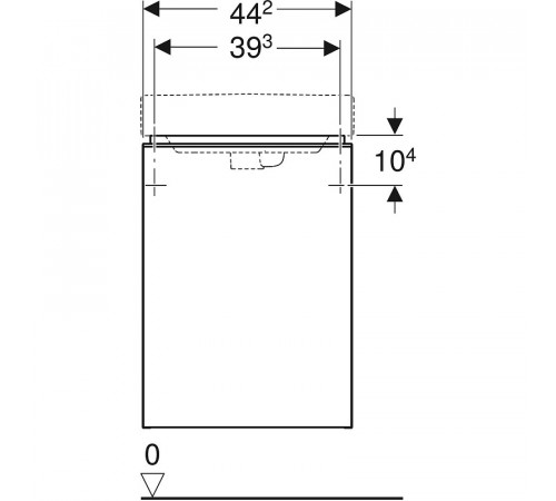 Тумба под раковину Geberit Smyle Square 44 L 500.351.JL.1 подвесная Песчаный глянец