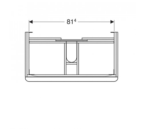 Тумба под раковину Geberit Smyle Square 80  500.354.00.1 подвесная Белая