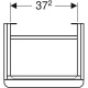 Тумба под раковину Geberit Smyle Square 44 L 500.351.JL.1 подвесная Песчаный глянец