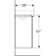 Тумба под раковину Geberit Smyle Square 44 L 500.351.JL.1 подвесная Песчаный глянец