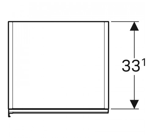 Шкаф пенал Geberit Acanto 38 500.619.01.2 подвесной Белое стекло