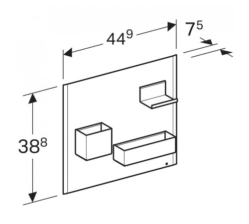 Комплект магнитной доски Geberit Acanto 500.649.01.2 Белый матовый