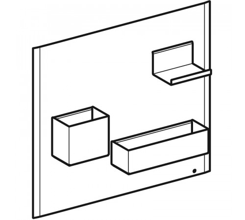 Комплект магнитной доски Geberit Acanto 500.649.01.2 Белый матовый