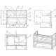 Тумба под раковину Cersanit Moduo 80 SB-SZ-MOD80-BL/Wh подвесная Белая