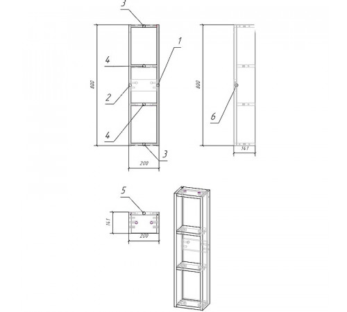 Полка Cersanit Moduo 20 SB-MD-MOD20-SW Дуб