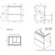 Тумба под раковину Cersanit Moduo Slim 50 64124 подвесная Белая