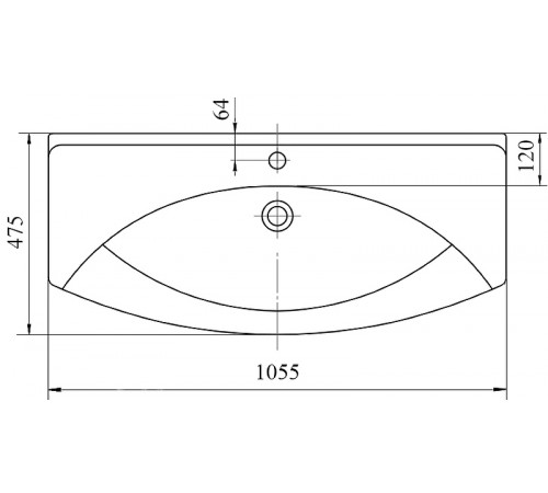 Тумба с раковиной Avanti Laguna 105 8214 подвесная Белая