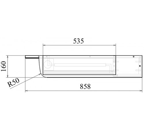 Зеркало со шкафом Avanti Laguna 85 R 7734 с подсветкой Белое