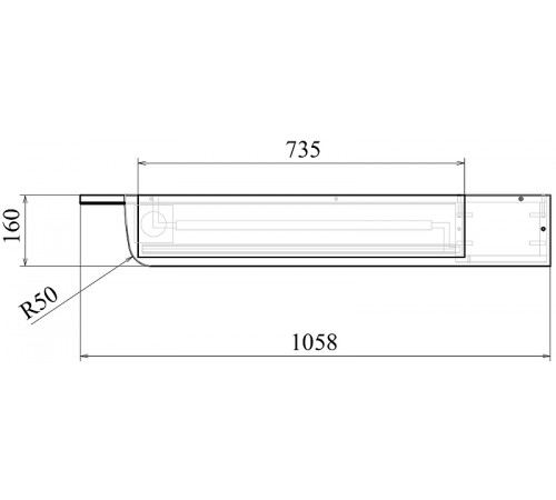 Зеркало со шкафом Avanti Laguna 105 R 7735 с подсветкой Белое